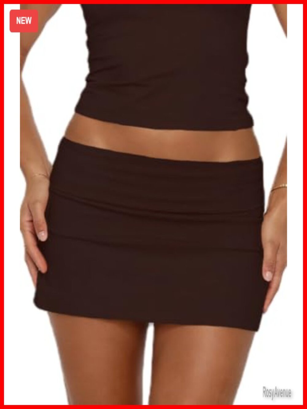 Fold Over Micro Mini Skirt Low Rise Bodycon Y2k Streetwear